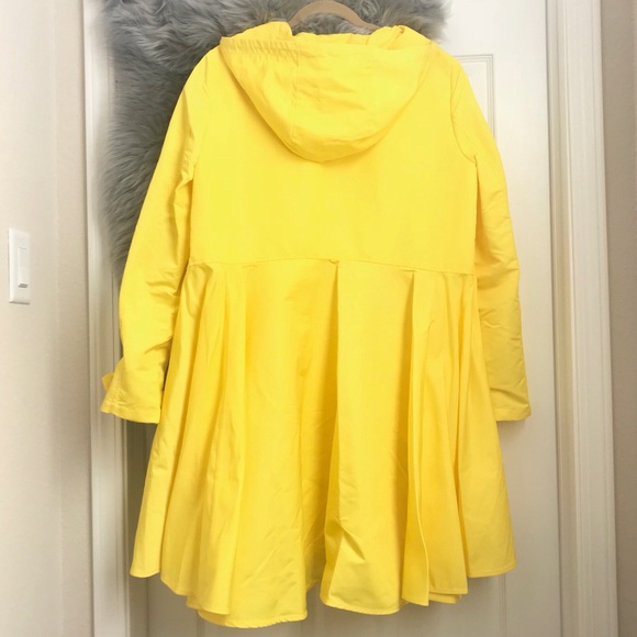 MUSTARD long swing hooded raincoat - Picture 6 of 8